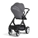 Stokke Trailz Black Edition mit Bezug in Black Melange und mit Classic Wheels (Rückansicht) Stokke Trailz Black Edition mit Bezug in Black Melange und mit Classic Wheels