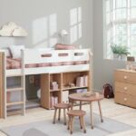 Flexa NOR halbhohes Bett - Gestaltungsvariante mit Posicle Beistellmöbeln Flexa NOR halbhohes Bett - Gestaltungsvariante