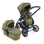 Olive Green mit schwarz glänzendem Rahmen (Phantom) iCandy Peach 7