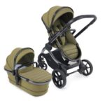 Olive Green mit schwarz glänzendem Rahmen (Phantom) iCandy Peach 7